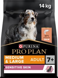 Purina Pro Plan Medium & Large Sensitive Skin Senior (7+) zalm hondenbrokken - 14 kg