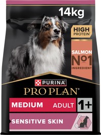 Purina Pro Plan Sensitive Skin Medium Adult hondenbrokken - 14 kg