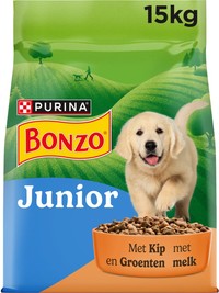 Bonzo Junior Puppy Kip Groenten & Melk hondenbrokken - 15 kg