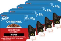 Felix Original Countryside Junior natvoer voor katten in saus - 4,08 kg