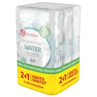 Kruidvat Water Plasticvrije babydoekjes - 180 stuks