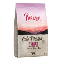 Purizon Cold Pressed Kalkoen met hennepolie kattenbrokken - 2,5 kg