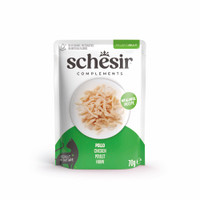 Schesir Complements kip in gelei natvoer voor volwassen katten - 1,68 kg