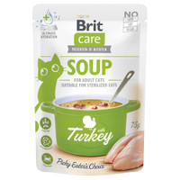Brit Care Cat Pouch soep kalkoen natvoer voor katten - 2,25 kg