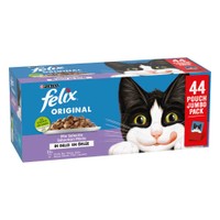 Felix Original Countryside Mix in gelei (zalm, tonijn, rund, kip) natvoer voor katten - 3,74 kg