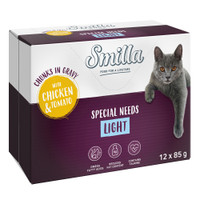 Smilla Adult hapjes in saus kip en tomaat met groenten natvoer voor katten - 2,04 kg