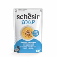 Schesir Soup tonijn met inktvis natvoer voor volwassen katten - 960 gram