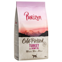 Purizon Cold Pressed kalkoen met hennepolie kattenbrokken - 400 gram