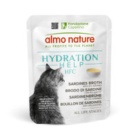 Almo Nature HFC Hydration Help sardinebouillon met sardientjes natvoer voor volwassen katten - 1,2 kg