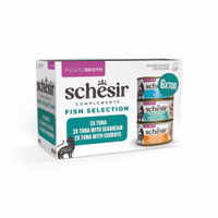 Schesir Complements natvoer voor katten in bouillonmix - 1,68 kg