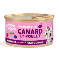 Edgard & Cooper Kitten graanvrij natvoer in saus met eend & kip voor katten - 1,02 kg
