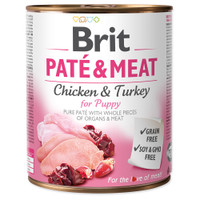 Brit Care Paté & Meat Puppy kip & kalkoen natvoer voor honden - 9,6 kg