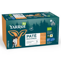 Yarrah Biologisch Paté mix van 3 soorten natvoer voor volwassen katten - 4,8 kg