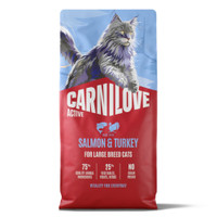 Voordeelpak: 2x6 kg Carnilove Active Large Cat droog kattenvoer met zalm en kalkoen