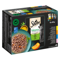 Sheba Nature's Collection in saus kip, kalkoen, tonijn en zalm natvoer voor katten - 12,24 kg