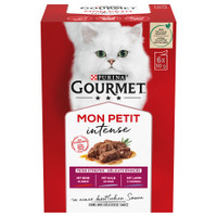 Gourmet Mon Petit Intense rund, kalf en lam natvoer voor volwassen katten - 1,2 kg