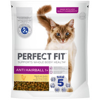 Inhoud: 6x750g Perfect Fit Anti Hairball 1+ rijk aan kip droog kattenvoer