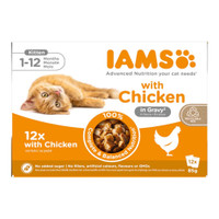 36 + 12 Gratis! IAMS natvoer voor katten 48 x 85 g