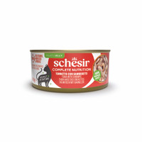 Voordeelpakket: 24x140g Schesir Complete Nutrition in gelei tonijn met garnalen nat kattenvoer