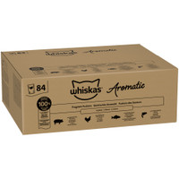 Whiskas Adult 1+ Geurige Fusie in Saus natvoer voor katten - 7,14 kg