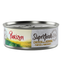 Purizon Superfoods kip met haring, pompoen & granaatappel natvoer voor volwassen katten - 1,68 kg