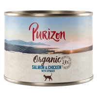 Purizon Organic zalm met kip natvoer voor volwassen katten - 200 gram