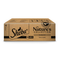 Sheba Nature's Collection Fijne Verscheidenheid in Saus natvoer voor volwassen katten - 12,24 kg