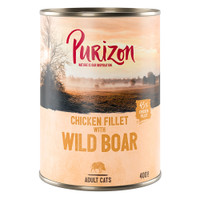 Purizon Adult Kipfilet met wildzwijn natvoer voor katten - 4,8 kg
