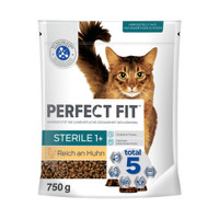 Perfect Fit Sterile 1+ Rijk aan kip kattenbrokken voor volwassen katten - 750 gram