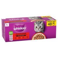 Whiskas 1+ Classic Selectie rund, lam, gevogelte & kip natvoer voor katten - 4,08 kg