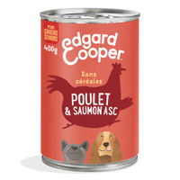 Edgard & Cooper Senior Graanvrij kip & zalm natvoer voor honden - 2,4 kg