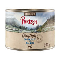 Purizon Original Gesteriliseerd natvoer voor volwassen katten kipfilet met zalm - 1,2 kg