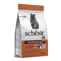 Schesir Gesteriliseerd & Licht kip kattenbrokken voor volwassen katten - 4,5 kg