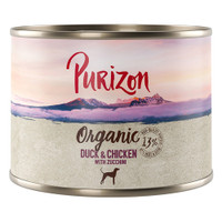 Purizon Organic eend en kip met courgette natvoer voor honden - 4,8 kg
