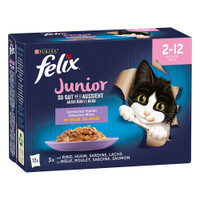 Felix Elke Dag Feest Juniormix in gelei natvoer voor katten - 1,2 kg