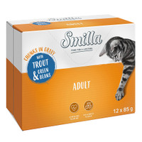 Smilla Adult Forel en sperziebonen natvoer voor katten - 1,02 kg