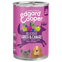 Edgar & Cooper Paté volwassen graanvrij wild & eend natvoer voor honden - 2,4 kg