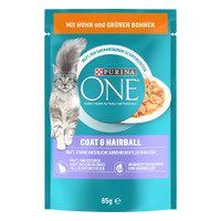 Purina One Sterilcat Hairball Coat & Hairball kip & sperziebonen natvoer voor volwassen katten - 2,21 kg