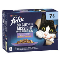 Felix Elke Dag Feest Senior Mix Selectie in Gelei natvoer voor katten - 1,02 kg