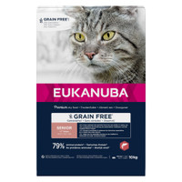 Eukanuba graanvrije senior kattenbrokken met zalm - 2 kg