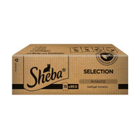 Sheba Perfect Portions Gevogelteselectie in saus natvoer voor katten - 24,48 kg