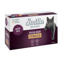 Smilla Adult Sterilised rund, kip en konijn natvoer voor katten - 1,02 kg