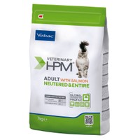 Virbac Veterinary HPM zalm kattenbrokken voor volwassen gecastreerde katten - 14 kg