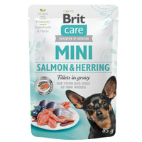 Brit Care Mini Sterilised Zalm & Haring natvoer voor volwassen honden - 2,04 kg