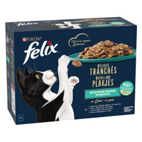 Felix heerlijke plakjes visselectie Ocean-selectie in gelei voor volwassen katten - 960 gram