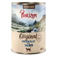 Purizon Original Sterilised natvoer voor volwassen katten kipfilet met zalm - 2,4 kg