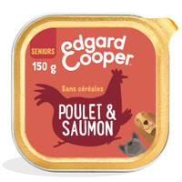 Edgard & Cooper Senior graanvrij natvoer voor honden met kip en zalm - 3,3 kg
