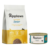 2 kg Senior Kip + 6 x 156 g Zeevis Applaws droog- en natvoer kattenvoer