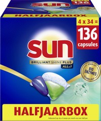 Sun Brilliant Shine Plus All-in-1 - 136 vaatwastabletten