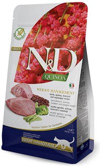 Farmina N&D Quinoa Weight Management Lamb volwassen kattenbrokken - 5 kg